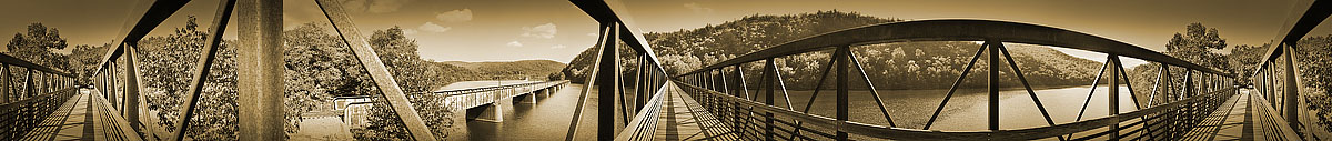 Appalachian Trail Bridge | James River | The Blue Ridge Mountains | Virginia | James O. Phelps | 360 Degree Panoramic Photograph