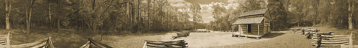John Oliver Cabin | John Oliver Place | Great Smoky Mountains National Park | James O. Phelps | 360 Degree Panoramic Photograph