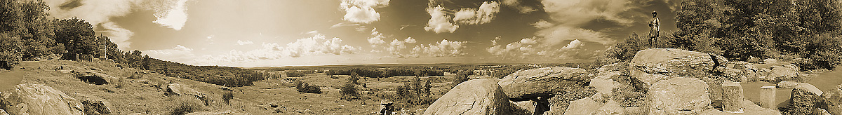 General Warren Monument And The Battlefield From Little Round Top | Gettysburg | James O. Phelps | 360 Degree Panoramic Photograph