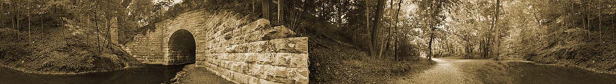 The Tunnel On Woods Creek Lexington | James O. Phelps | 360 Degree Panoramic Photograph